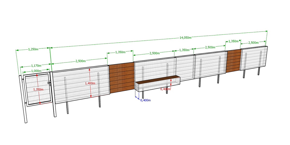 3D vizualizace gabionu