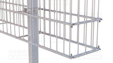 spojování plotových panelů do uceleného gabionového plotu premium